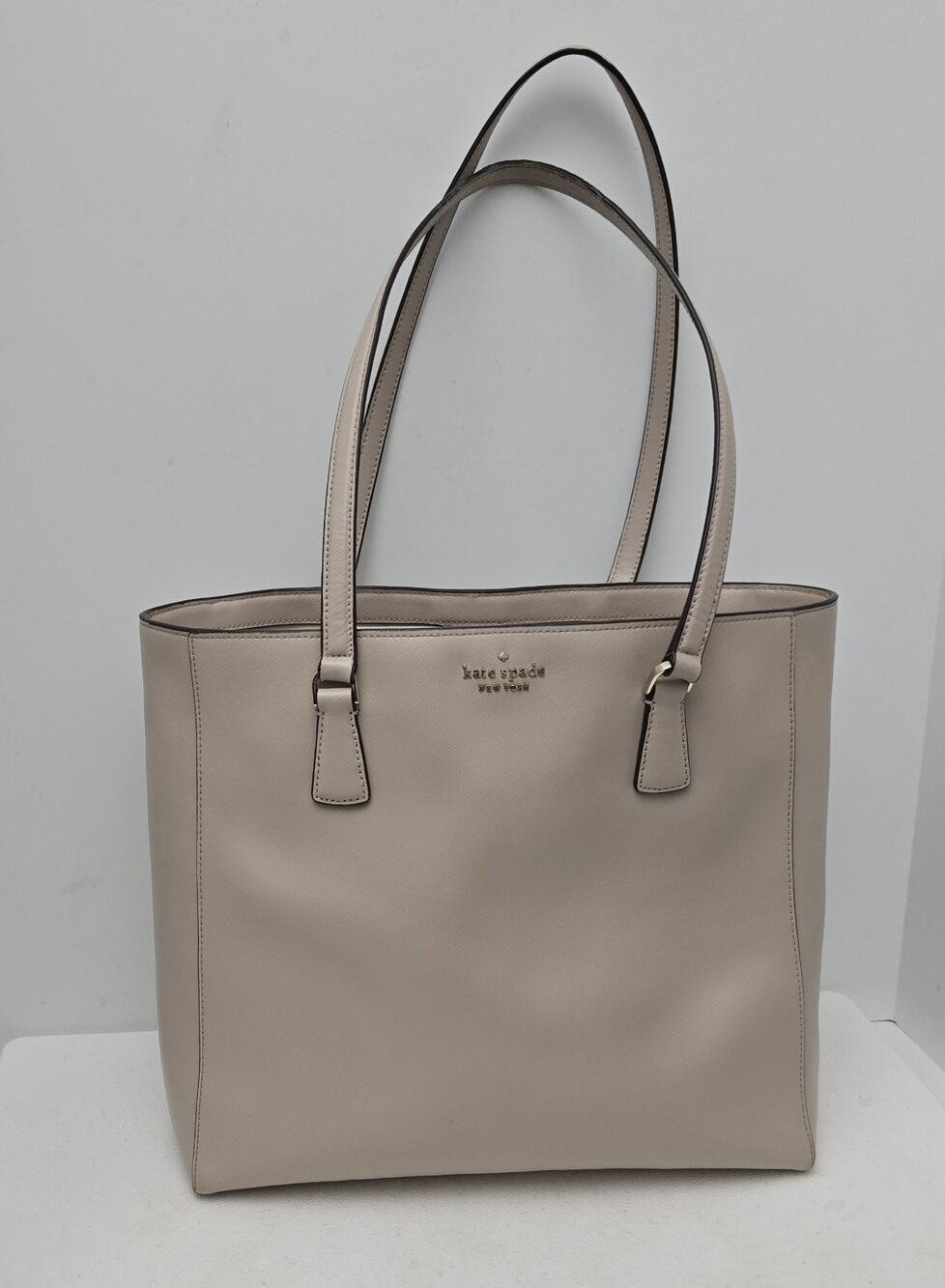 Kate Spade Perry Saffiano Leather Laptop Tote Bag Stone K8693 Retail $459